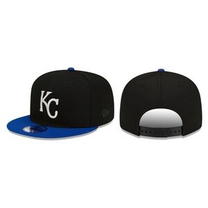 NEW ERA - MLB Baseball Hat - Kansas City Royals 9FIFTY Snapback Cap - Black/Blue